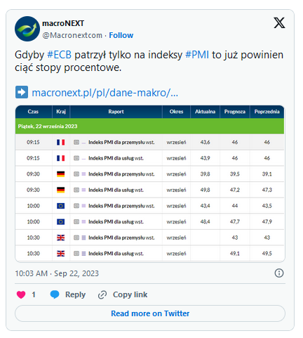 PMI strefa euro wrzesień 2023