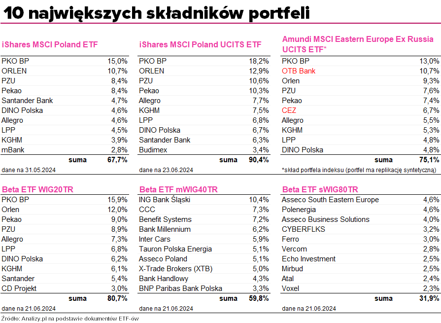 ETF Polska - holdings